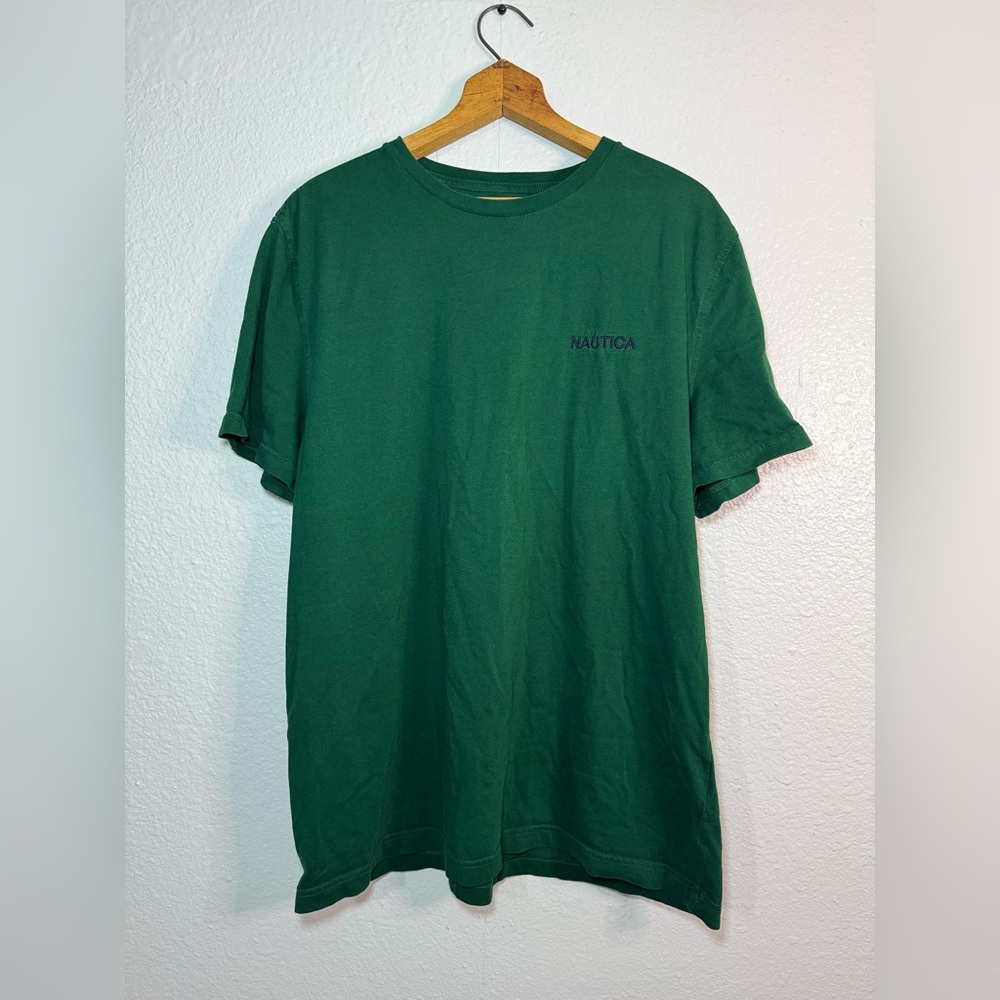 Nautica Green Crew Neck‎ T-Shirt with Logo